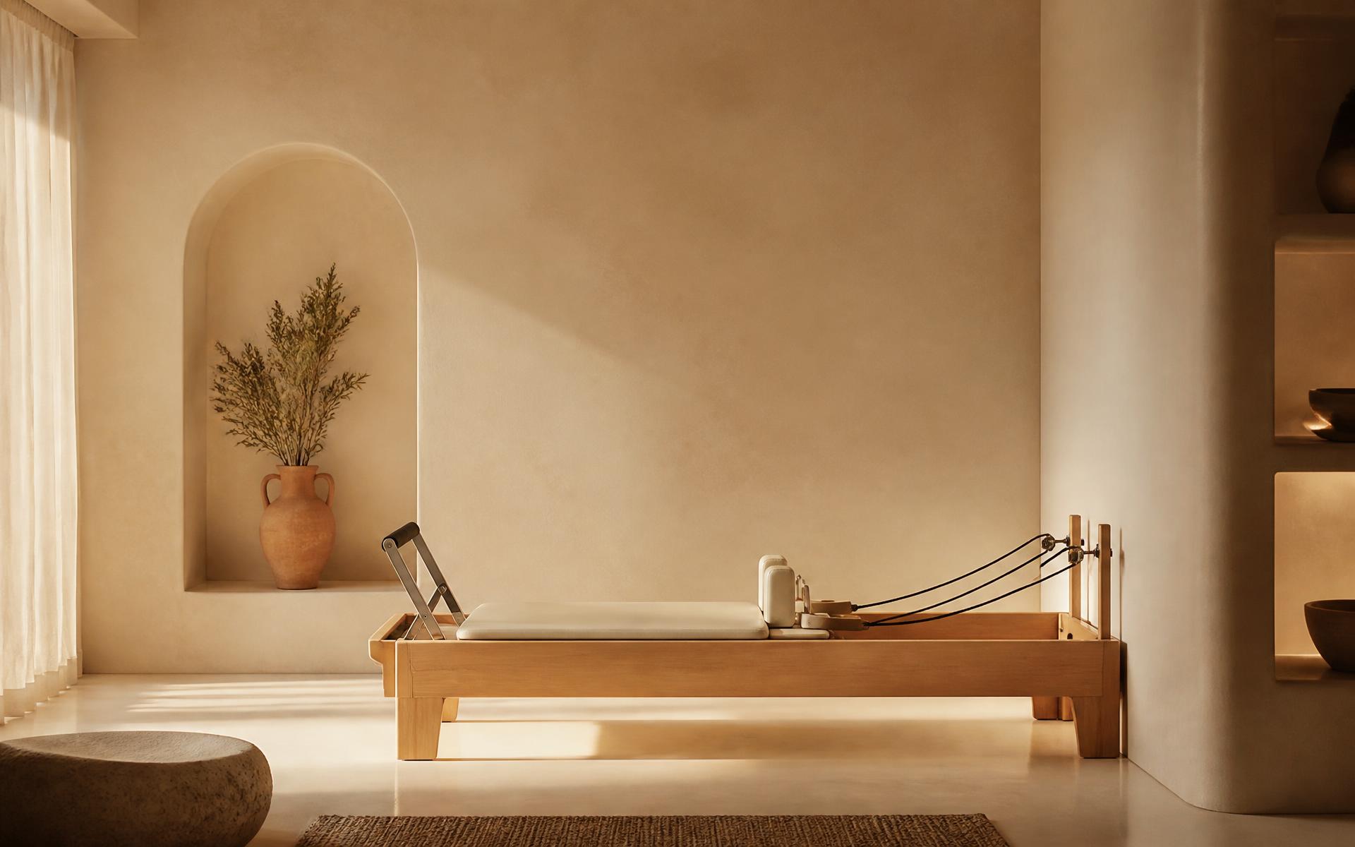 Calm, sunlit private training studio